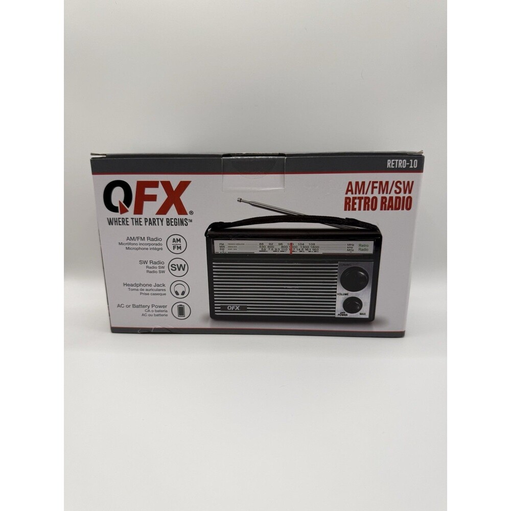 QFX AM/FM/SW Retro Radio Portable Shortwave Vintage Style Receiver